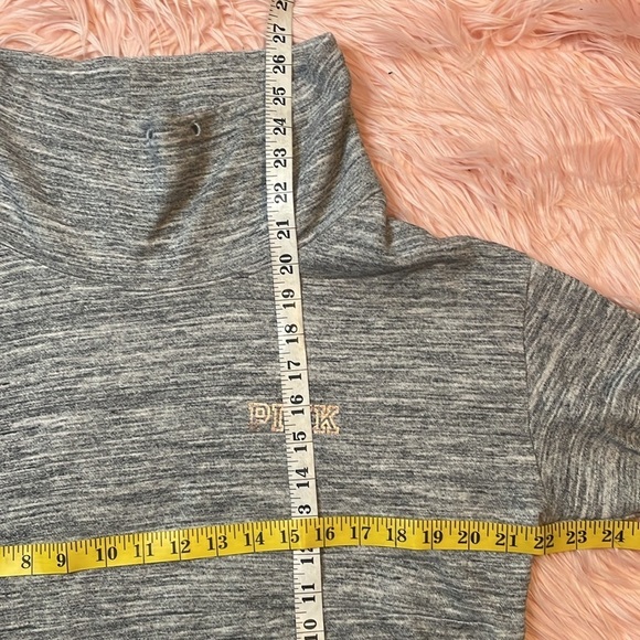 PINK‎ Victoria’s Secret High Neck Pullover Gray Sweatshirt Size Small - Picture 6 of 6